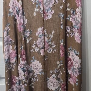 Torrid Brown and Blue Floral Dress